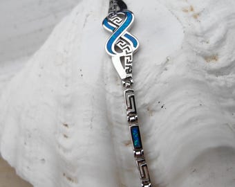 meander-greek key opal bracelet, bracelet opal sterling silver, 925 silver ancient greek jewelry, bijoux grec meandre, griechischen schmuck