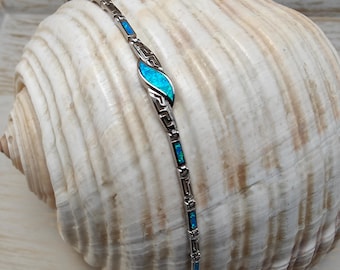 meander-greek key opal bracelet, bracelet opal sterling silver, 925 silver ancient greek jewelry, bijoux grec meandre, griechischen schmuck