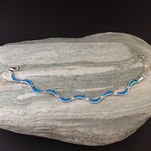 blue opal bracelet, greek bracelet, sterling silver opal bracelet, greek ancient jewelry, bijoux grec, griechischen schmuck, gioielli greco