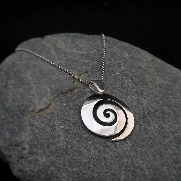 griechische Spirale Anhänger, minoische Spirale Charme, Sterling Silber alten minoischen Schmuck, Spirale Bijoux grec, Geburtstag Spirale Schmuck