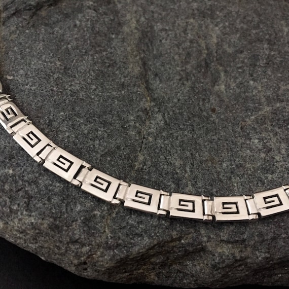 Meander greek Key Necklace Men s Necklace Sterling Silver Meander Necklace for Men Ancient Greek Jewelry Men s Jewel Gift Solid Silver Etsy