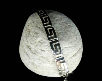 greek men bracelet, greek key bracelet sterling silver 925 ancient greek jewelry, bijoux grec bracelet, greek jewellery,made in greece