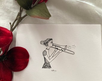 Trombone Celebration Card