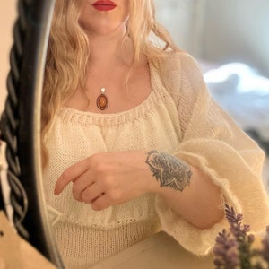 Patrón de tejido de blusa para una noche de verano