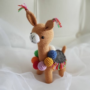 Crochet Llama Doll, Amigurumi Llama Doll, PicaPau Llama Toy, Crochet Alpaca Toy, Handmade Llama Doll, Cute Amigurumi Toy, Birthday Gift