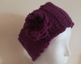 Light Blue Sparkle Head Warmer Women Ear Warmer Hand Knit Headband Chunky Headband Hand Knit Head Warmer Women Head Warmer