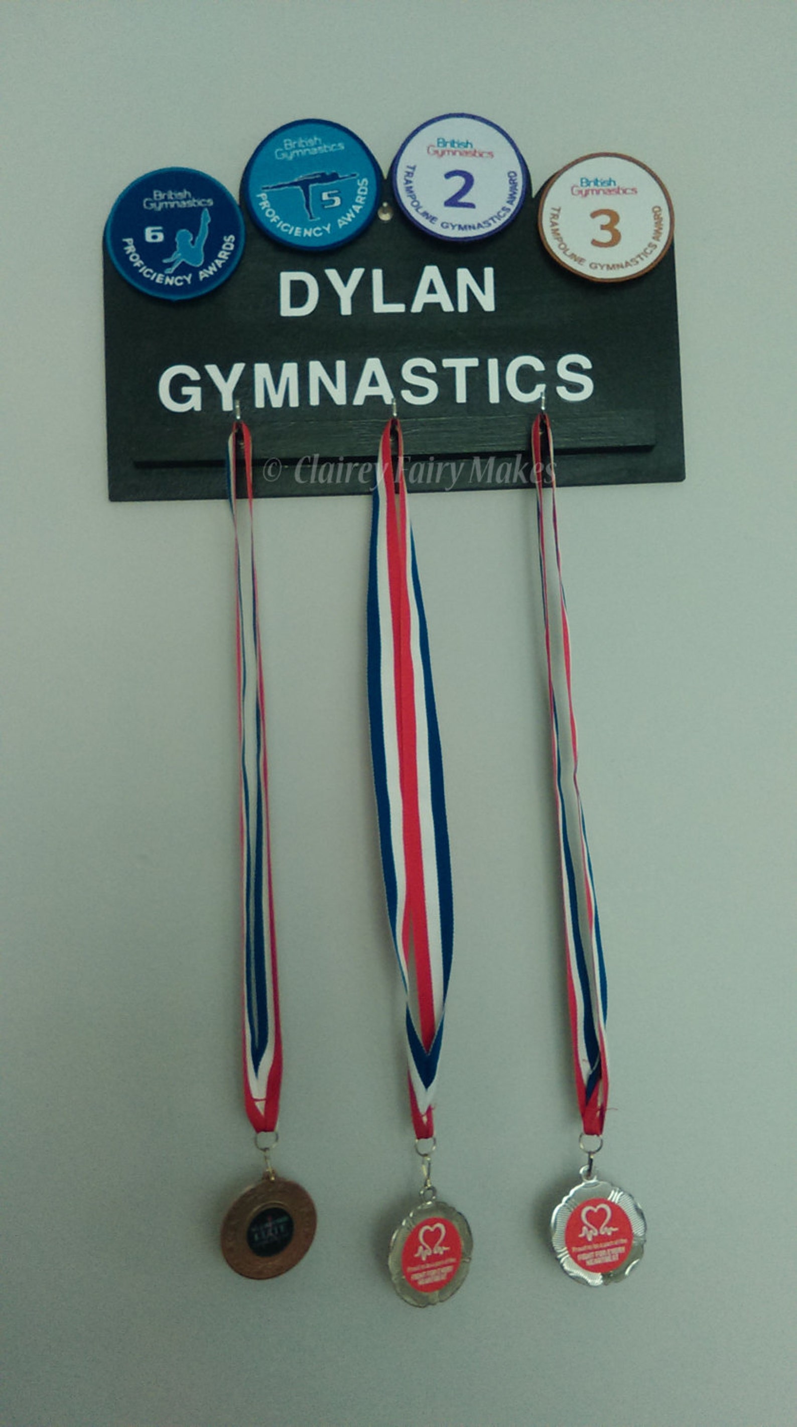 Gymnastics Badge and Medal Plaque sports achievement plaque Etsy