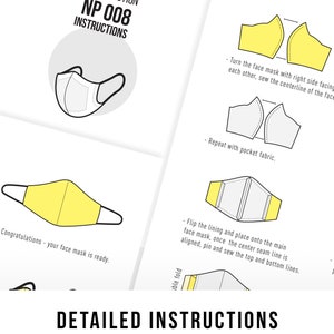 Face Mask With Filter Pocket Easy DIY Face Mask Sewing Pattern ...