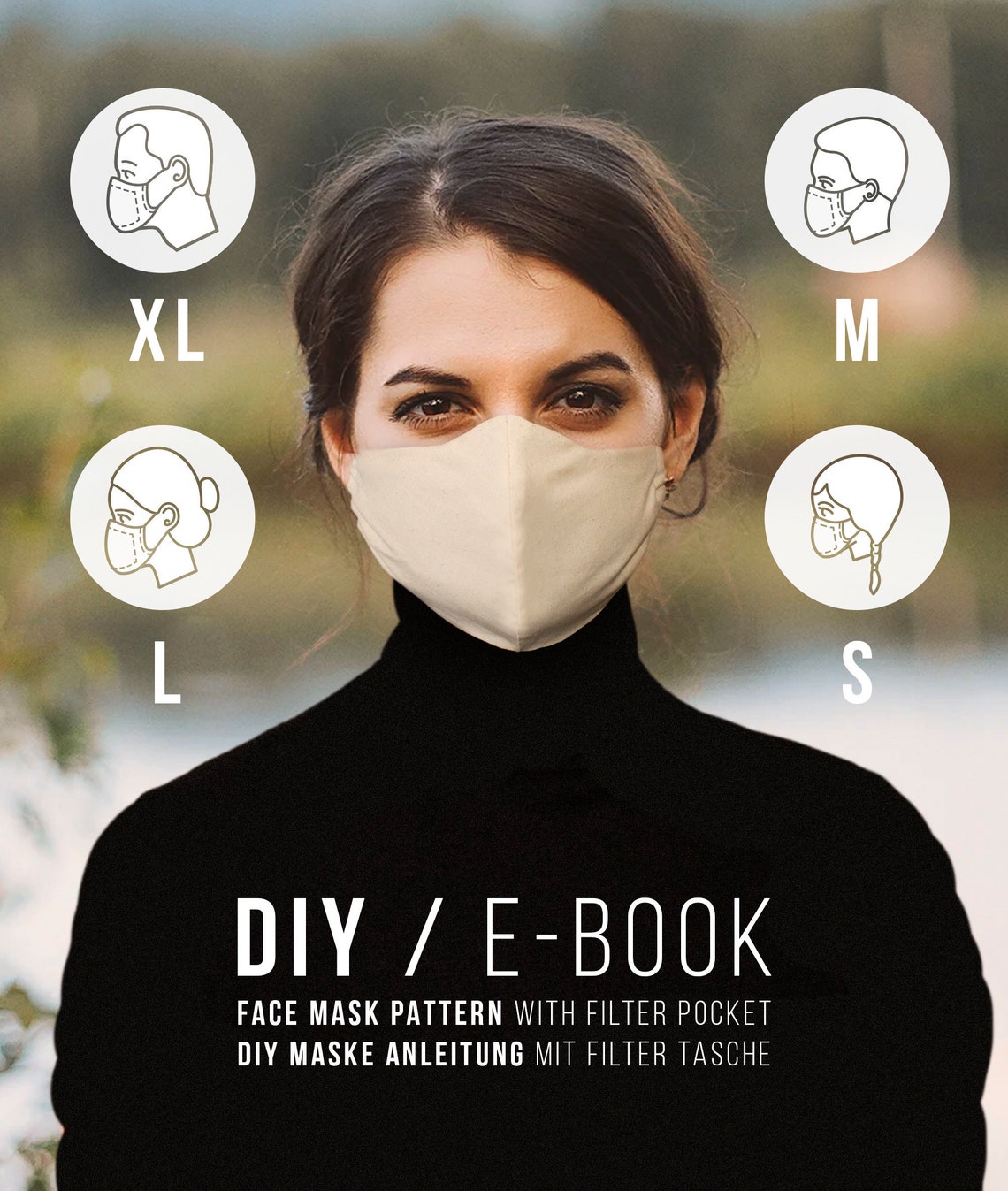 Face Mask Sewing Pattern With Filter Pocket, Easy DIY Mask/mouth and ...