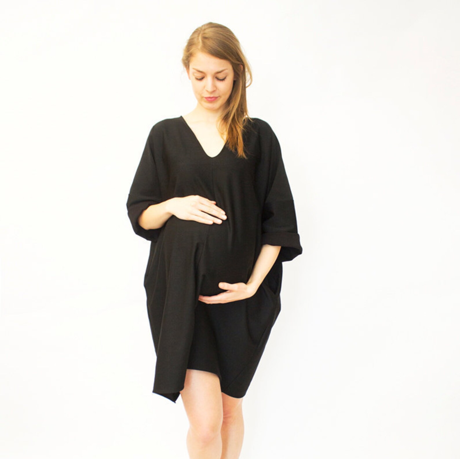 Midi Dress Pattern, T-shirt Dress Pattern, Maternity Sewing, Loose Fit