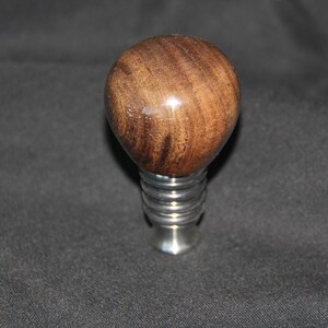 Stainless Steel w/ Black Silicone Bottle Stopper With Claro Walnut Handle