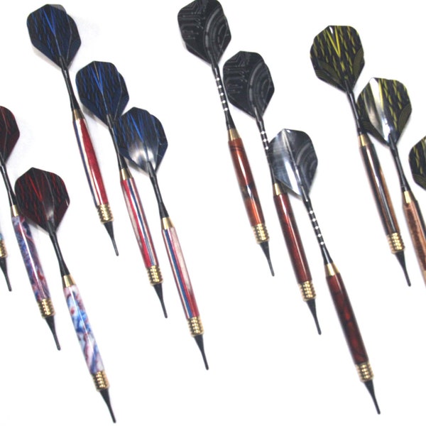 Electronic Plastic Tipped Darts with various body materials plus 2 dozen tips