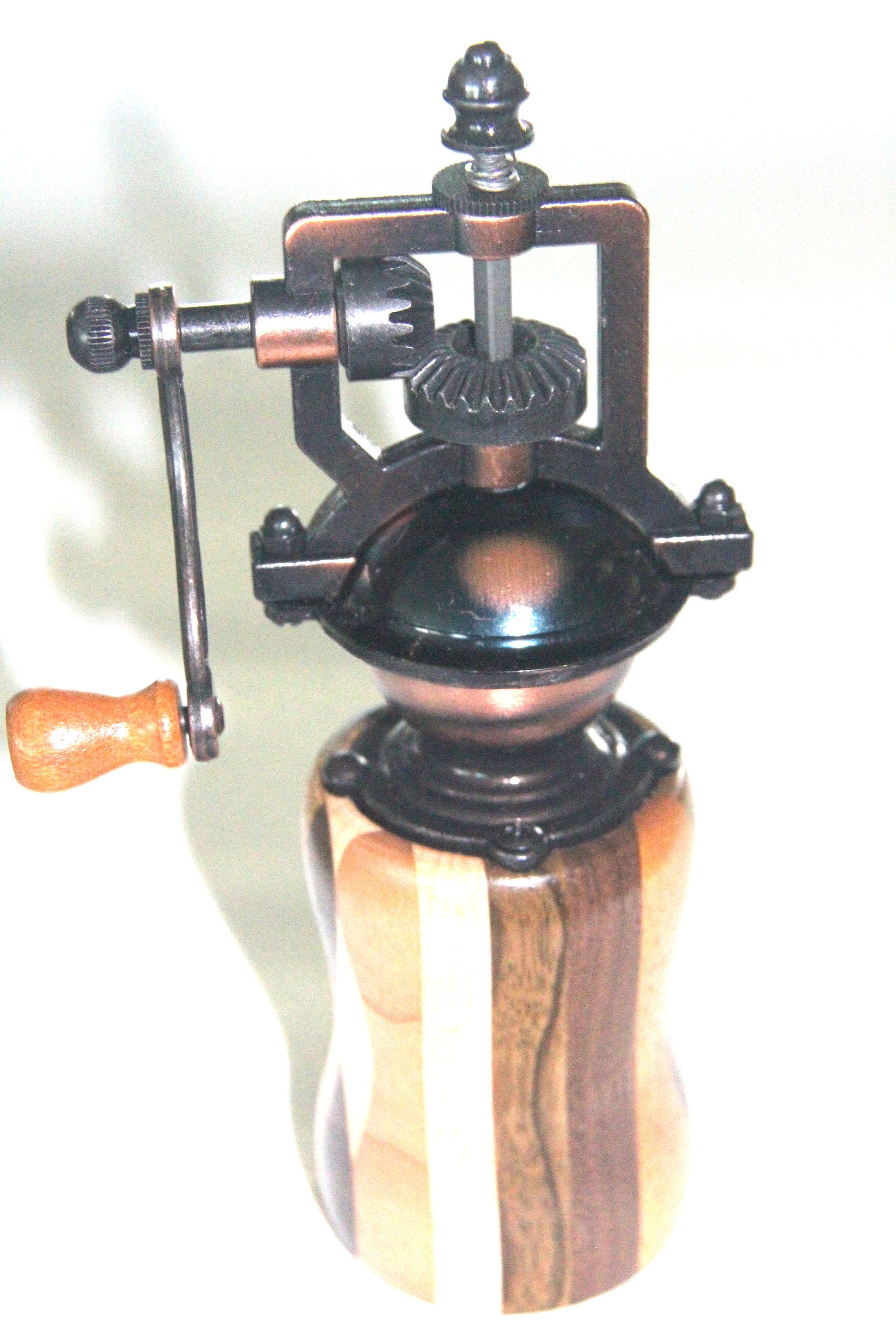 Antique Copper Pepper Grinder with Laminated Exotic and Etsy