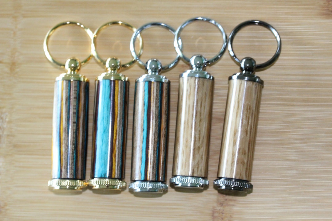 Deluxe Pill Holder Key Rings in Various Materials Etsy