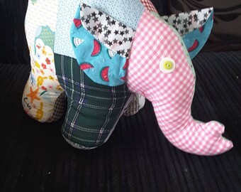 A handmade Patchwork Elephant