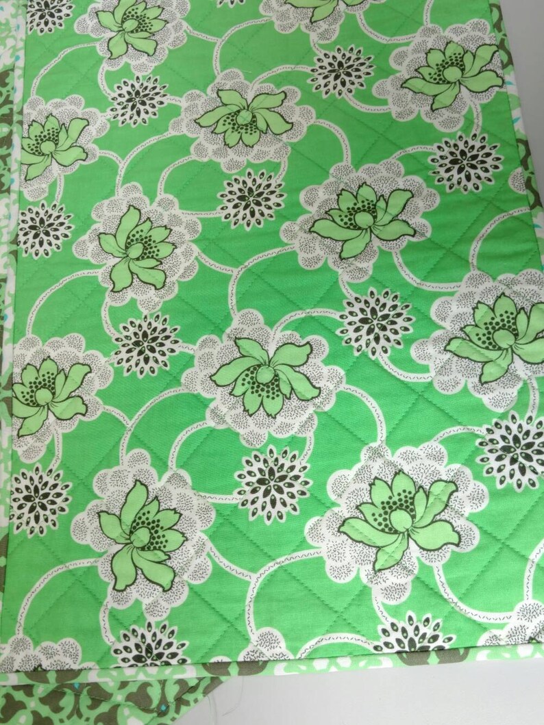 Quilted Placematslime Green Quilted Placemats Placemats Etsy