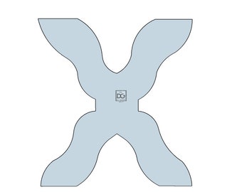 Contour "X" template - INSTANT DOWNLOAD