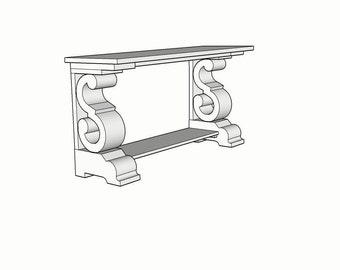 Scroll Console Table DIY Plans