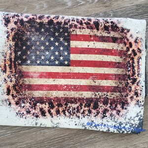 Leopard Flag,4th of july bleached shirts,Bleached Shirts for women, Leopard American Flag Shirt,4th of July Shirt,Bleached Tee,Flag Shirt image 3