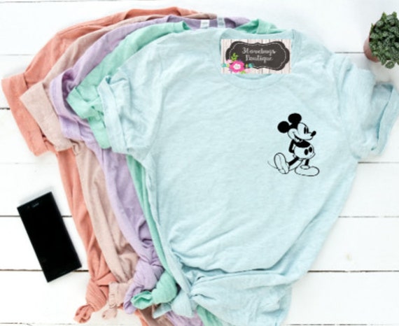 Pocket Size Mickey Mouse Unisex Shirt Disney Pocket Shirt | Etsy