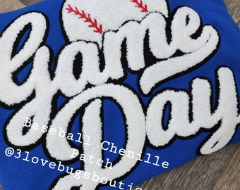 Baseball Game Day Chenille Patch Sweatshirt,Baseball Sweatshirt,Fall Sweatshirt,Gameday Sweatshirt,Softball Game Shirt,Baseball Mom