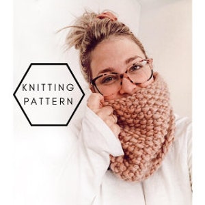 Knitting Pattern, THE PEBBLE COWL, Knit Cowl, Basic Knitting Pattern, Easy Knitting Pattern