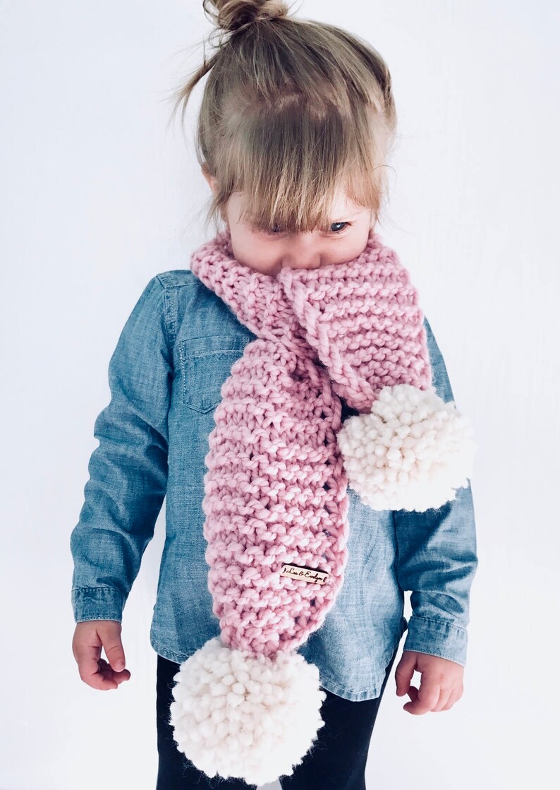 Knitting Pattern Kids Knit Scarf Toddler Winter Scarf Scarf Etsy Canada