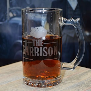 The Garrison etched stein unique design great gifts collectible