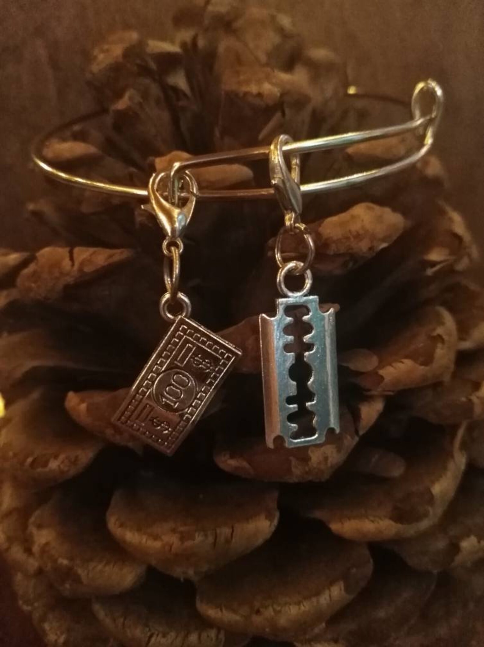 Peaky Blinders Charm Bangle Bracelet Money 100 Dollars Charm Etsy