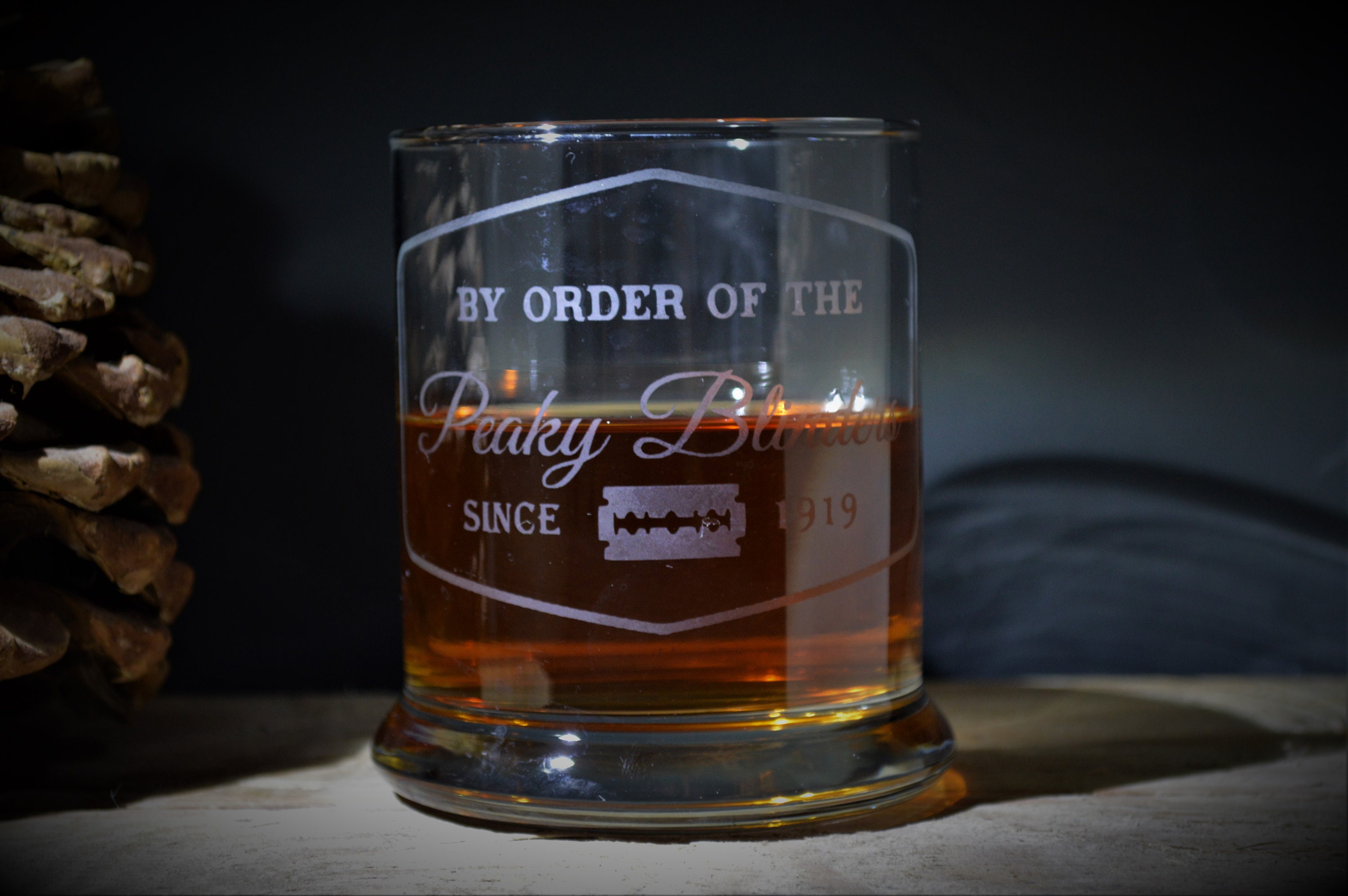 By order Of The Peaky Blinders Etched Whisky Tumbler Glassware Diamon…