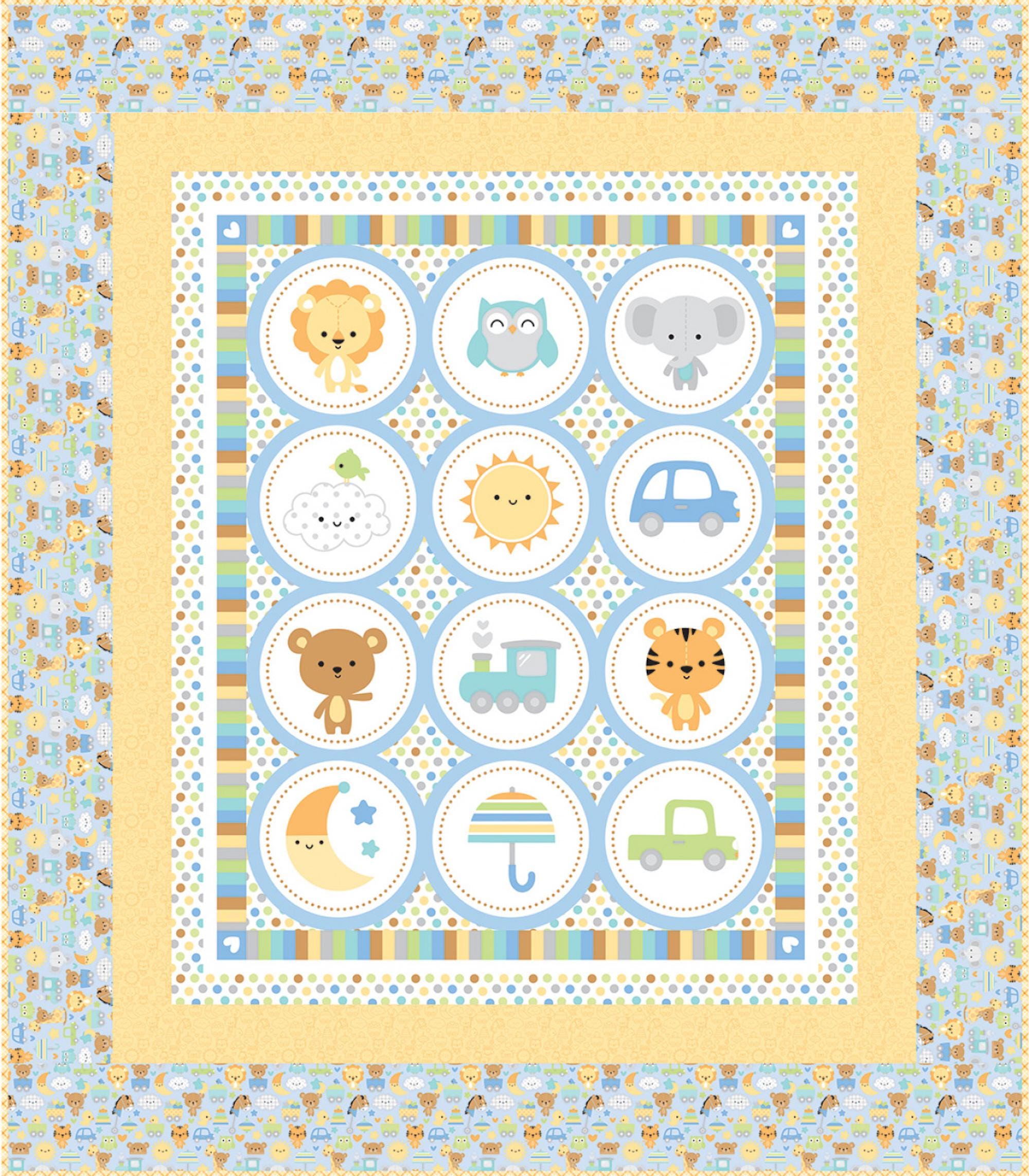 Kit Courtepointe Coloriage à La Ferme Riley Blake - Panneau, Binding, Top - USA