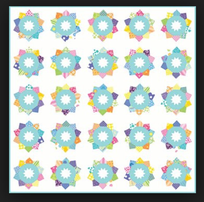 Free Shipping Updated Listing Ruler Included For Kona Pool Turquoise And Bright Colors Beach Ball Quilt Kit Me And My Sister Designs