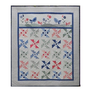 Bird Song Quilt kit - applique and pieced blocks 47&quot; x 56&quot;