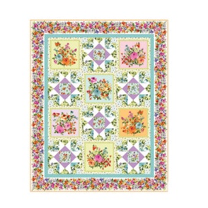 Bloom On!  Full on Florals Quilt Kit from Maywood Studios