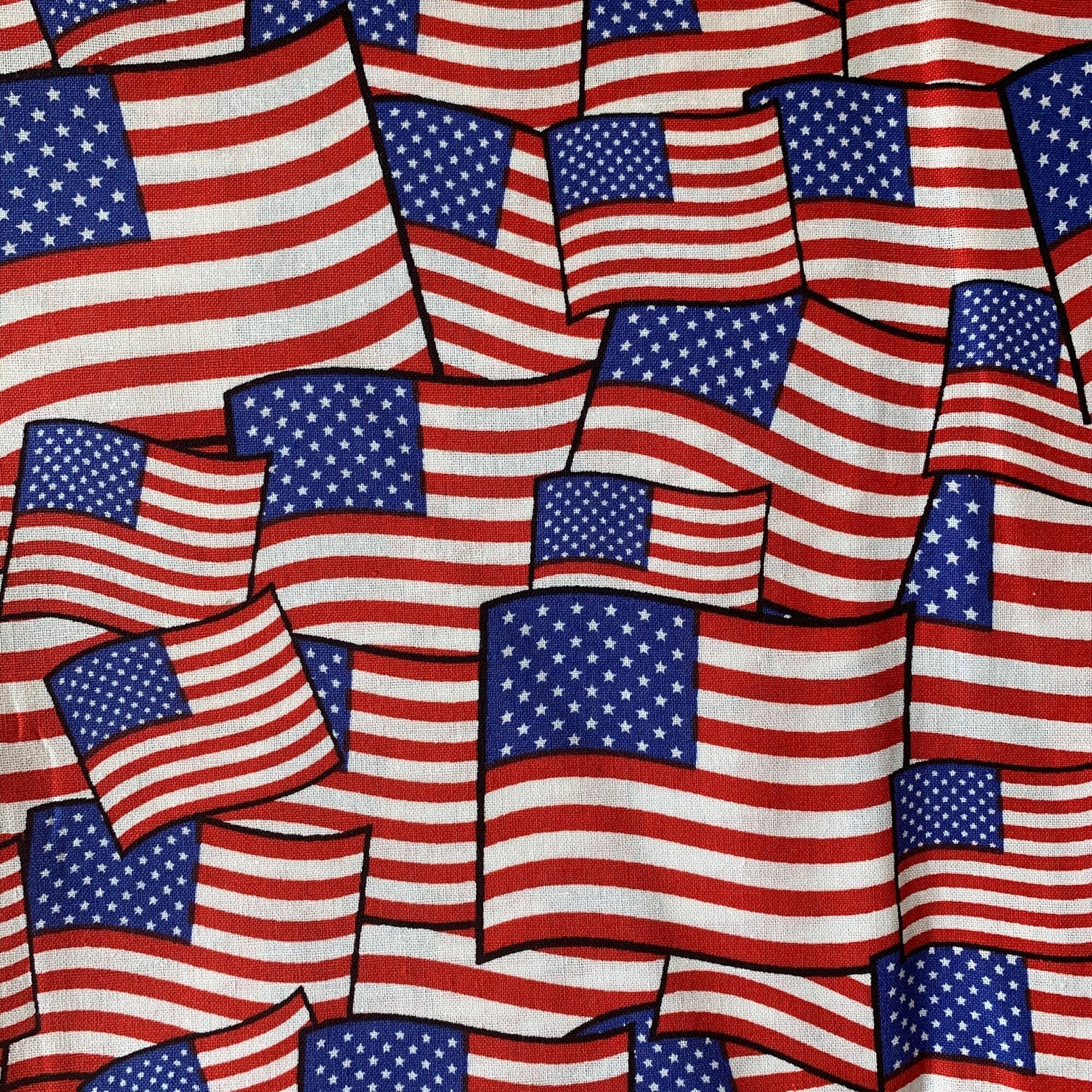 PATRIOTIC Fabric American Flags Fabric by the yard Etsy