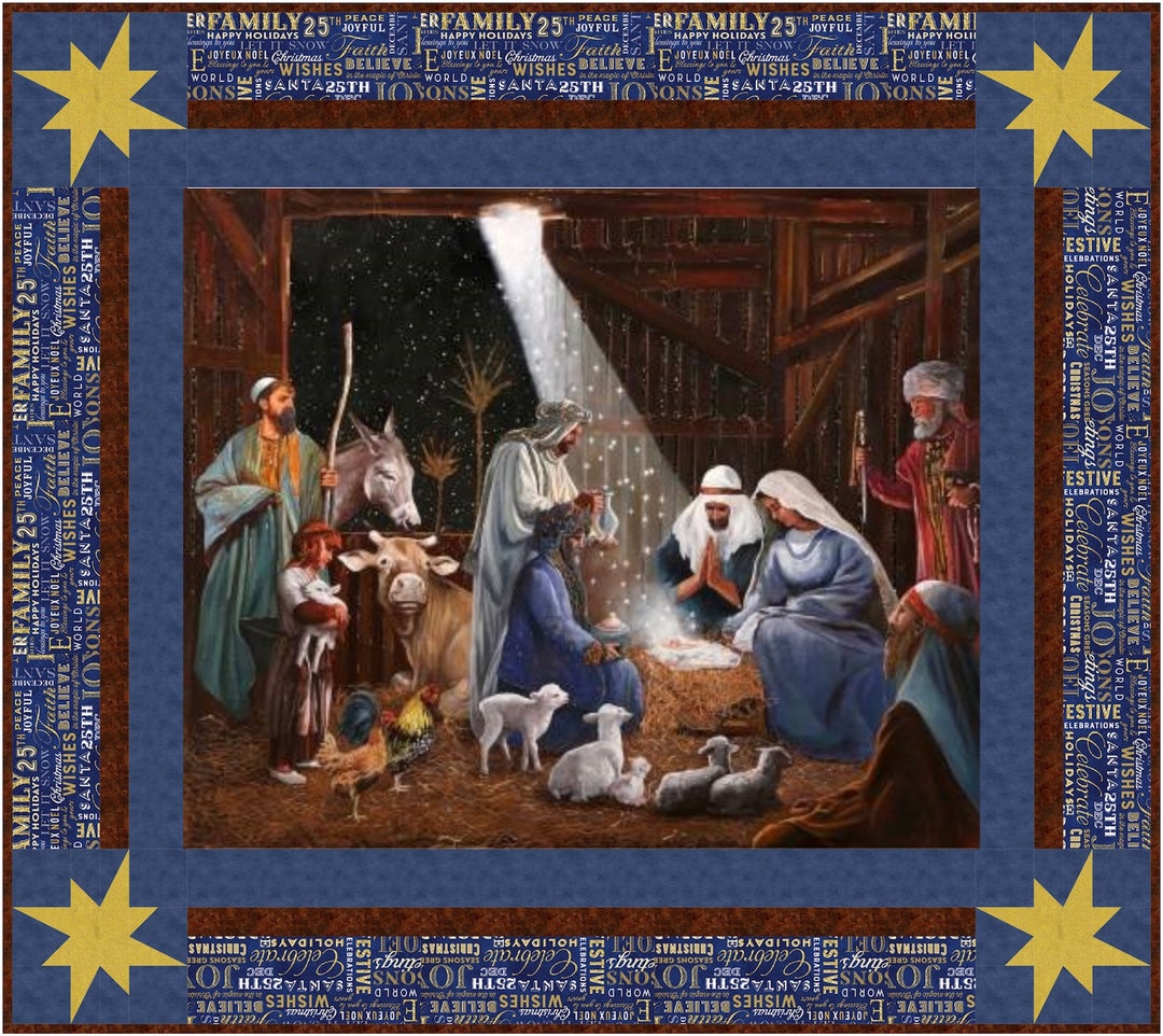 Picture a Christmas Nativity Scene Quilt Kit Holy Family and Etsy UK