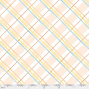 Bunny Love Fabrics by the YARD!  PLAID Coordinates with Bunny Love panel P & B Textiles # 5137J