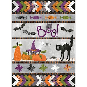 Fright Night Scaredy Cats Wall Hanging Quilt kit by Wilmington Fabrics