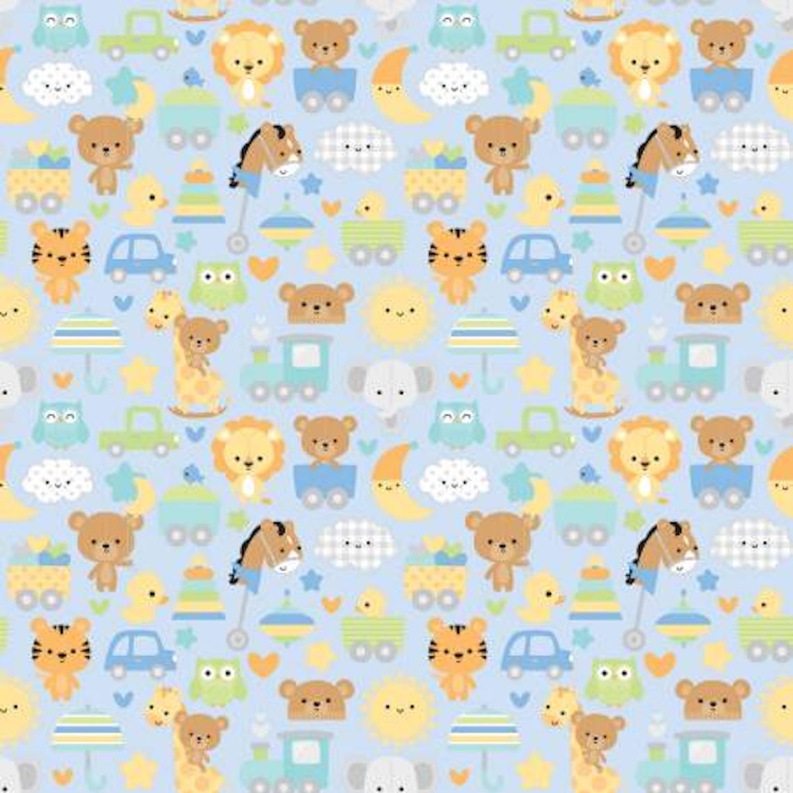 SPECIAL DELIVERY Panel Quilt Kit 52" X 59" in Blues and Yellows Riley ...