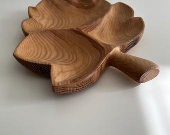 Snack tray. Wood tray.