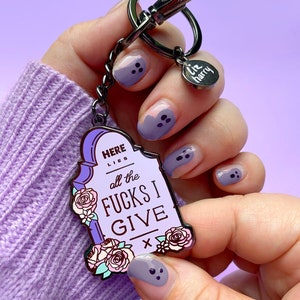 Chaveiro Here Lies Grave - Chaveiro com pingente de bolsa e broche de Halloween