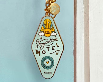 Staycation Motel Keychain - Mint Purse Charm