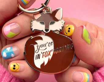 ERSTWILDER by LIZ HARRY Keyring - You're In'Fox'icating Enamel Keychain