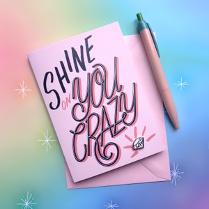 Tarjeta "Brilla en Ti" - Tarjeta de Amistad - Tarjeta de Felicitación con Pin de Esmalte - Regalo - Tarjeta de Regalo - Tarjeta de Cumpleaños - Tarjeta de Animo
