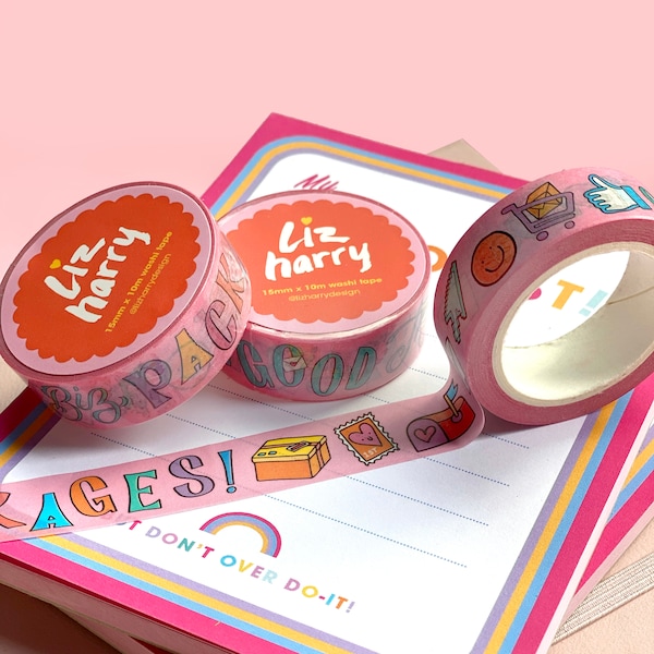 Goede dingen komen in kleine Biz-pakketten Washi Tape - Small Biz Briefpapier - Gift Washi - Planner en Bullet Journal Washi