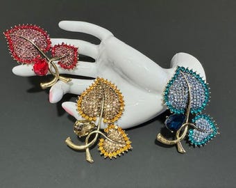 Exquisite Rhinestone Brooch Pin for Bridal, Party Dress Emblishments, Flooral Designs, Event Table, Glass & Candle, Hats and Tie Decorations