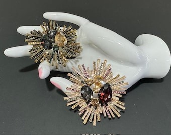 Exquisite Rhinestone Brooch Pin for Bridal, Party Dress Emblishments, Flooral Designs, Event Table, Glass & Candle, Hats and Tie Decorations