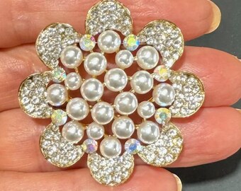 Exquisite Rhinestone Brooch Pin for Bridal, Party Dress Emblishments, Flooral Designs, Event Table, Glass & Candle, Hats and Tie Decorations
