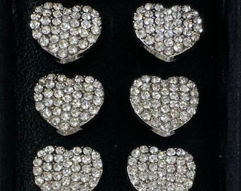 Rhinestone Crystal Buttons | Bridal & Wedding Dress Embellishments, Floral Bouquet, Hat and Shoes - 10 pcs (Size: 18.6 MM/0.73 IN - BTN-207)
