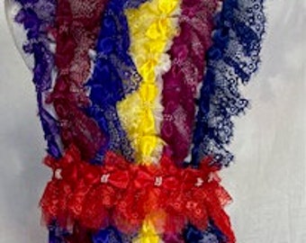 7 Colors: Bow Trim Lace on Net- 3 Inch Wide, 10 yards - By ModaTrimsAndBridal